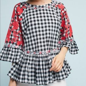 Anthropologie gingham top